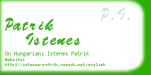 patrik istenes business card